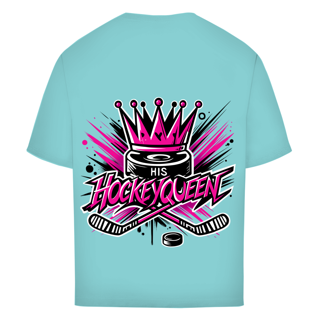 Oversize T-Shirt HIS HOCKEYQUEEN (front&back)