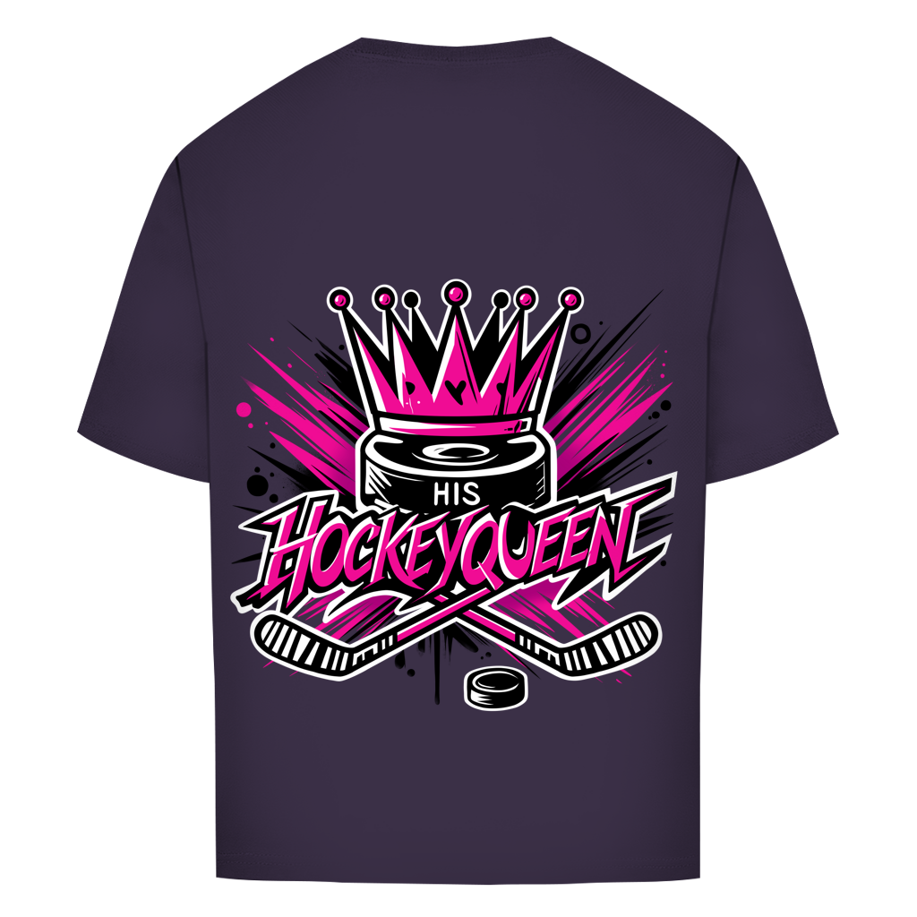 Oversize T-Shirt HIS HOCKEYQUEEN (front&back)