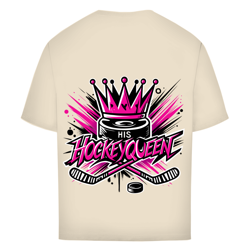 Oversize T-Shirt HIS HOCKEYQUEEN (front&back)