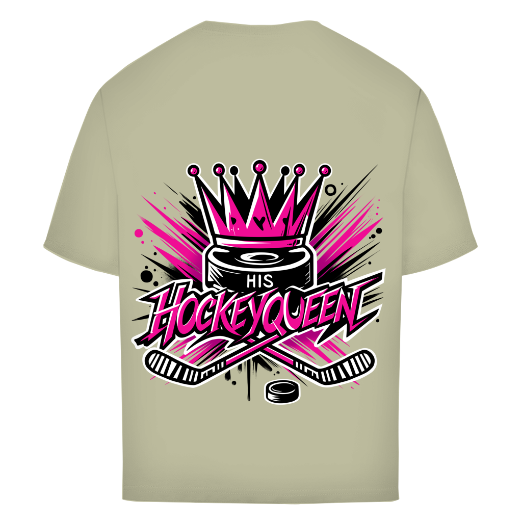 Oversize T-Shirt HIS HOCKEYQUEEN (front&back)