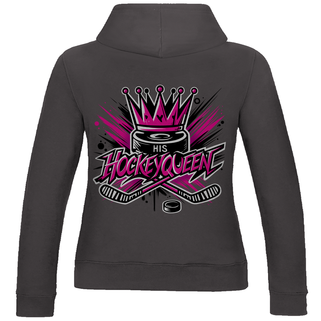 Ladies Hoodie HIS HOCKEYQUEEN (front&back)