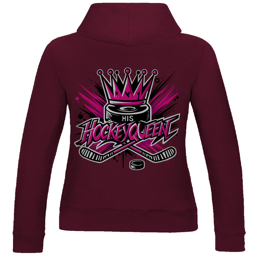 Ladies Hoodie HIS HOCKEYQUEEN (front&back)