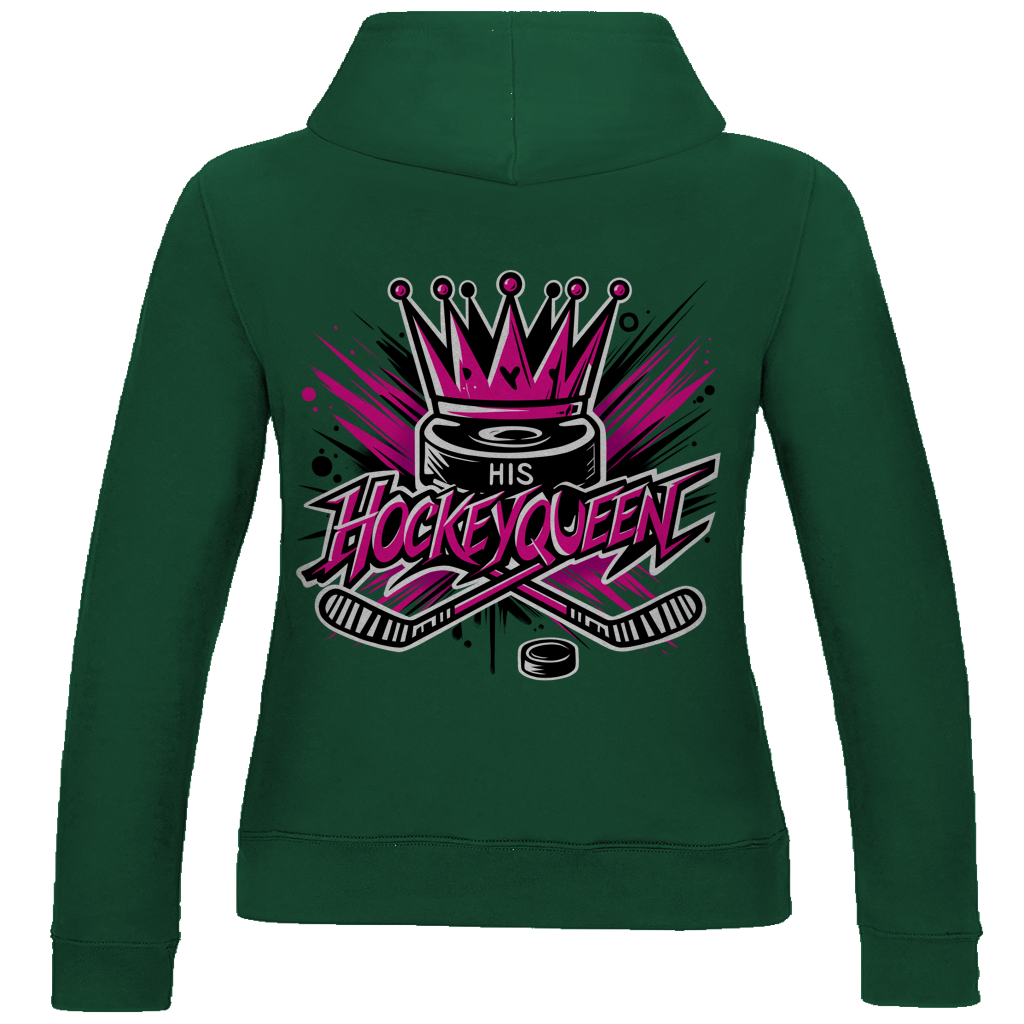 Ladies Hoodie HIS HOCKEYQUEEN (front&back)