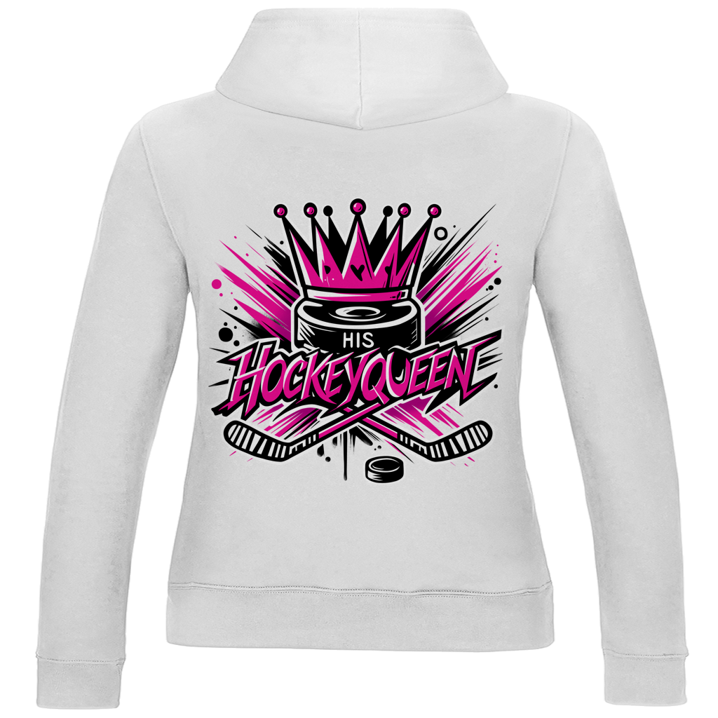 Ladies Hoodie HIS HOCKEYQUEEN (front&back)