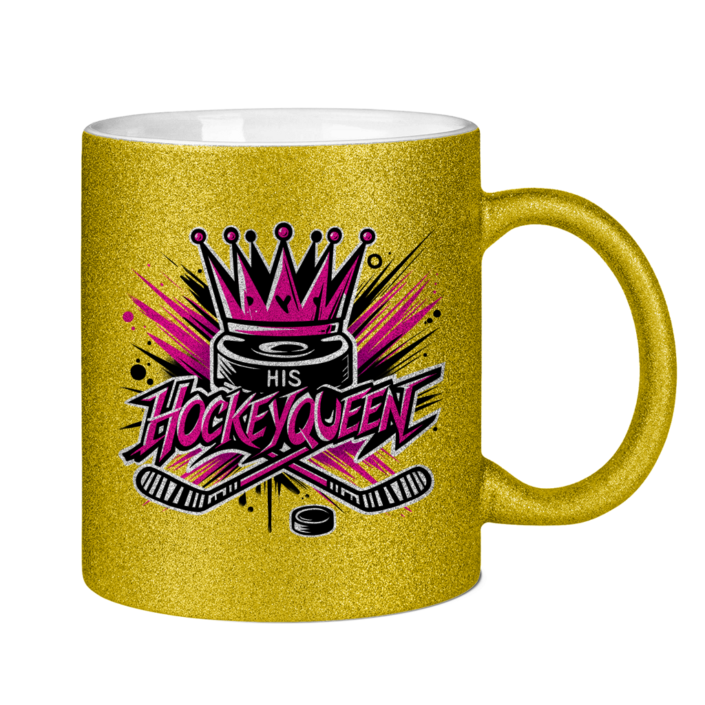 Glitzertasse HIS HOCKEYQUEEN