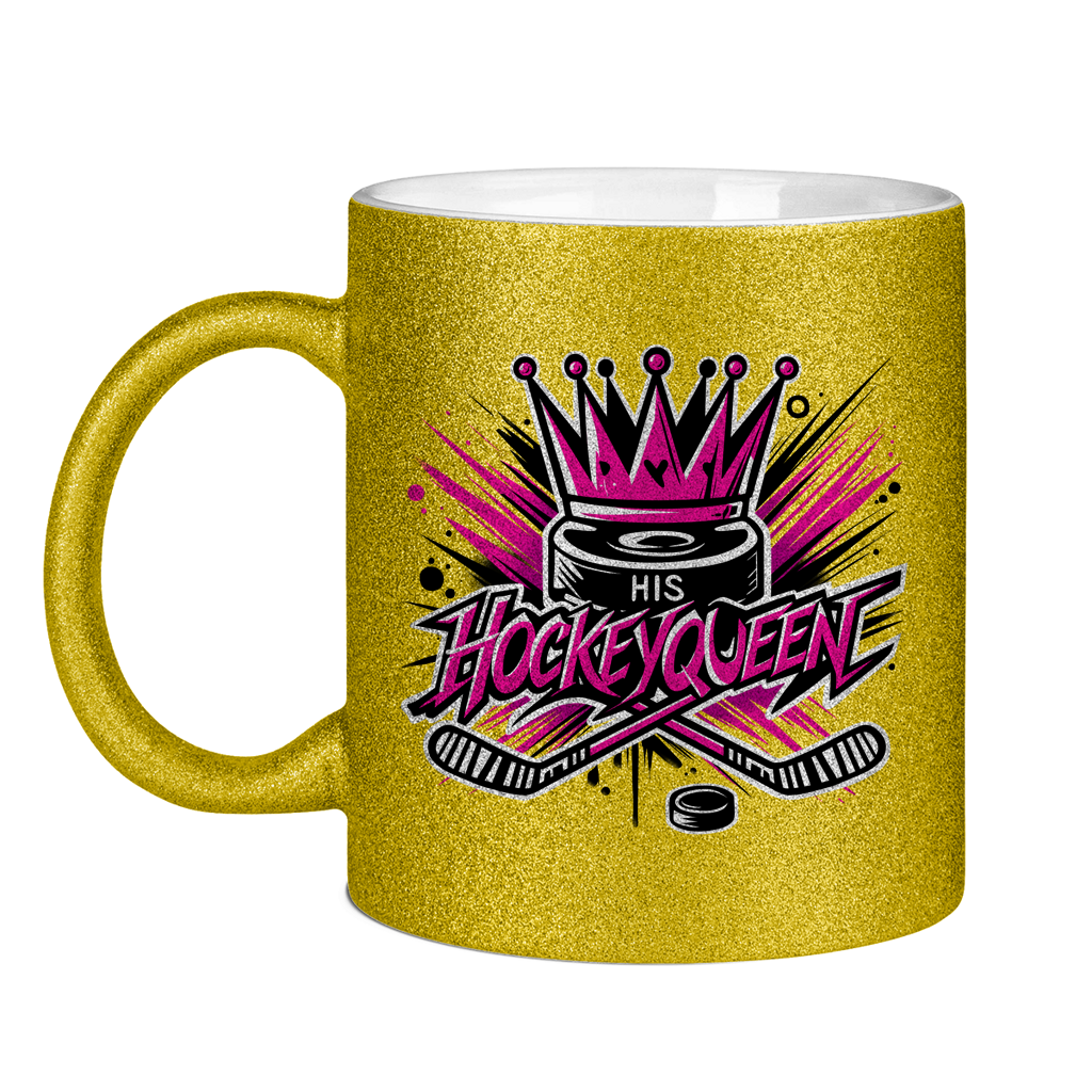 Glitzertasse HIS HOCKEYQUEEN