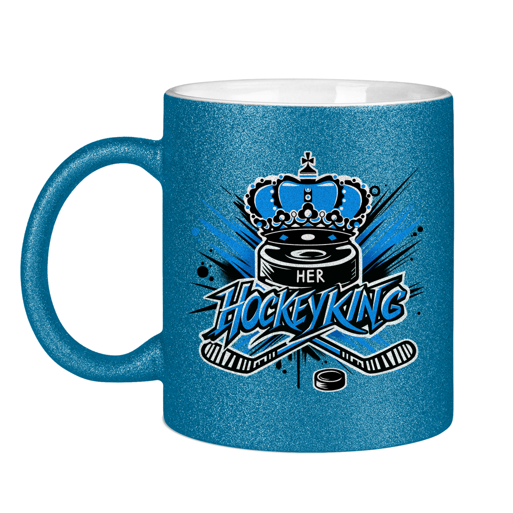 Glitzertasse HER HOCKEYKING