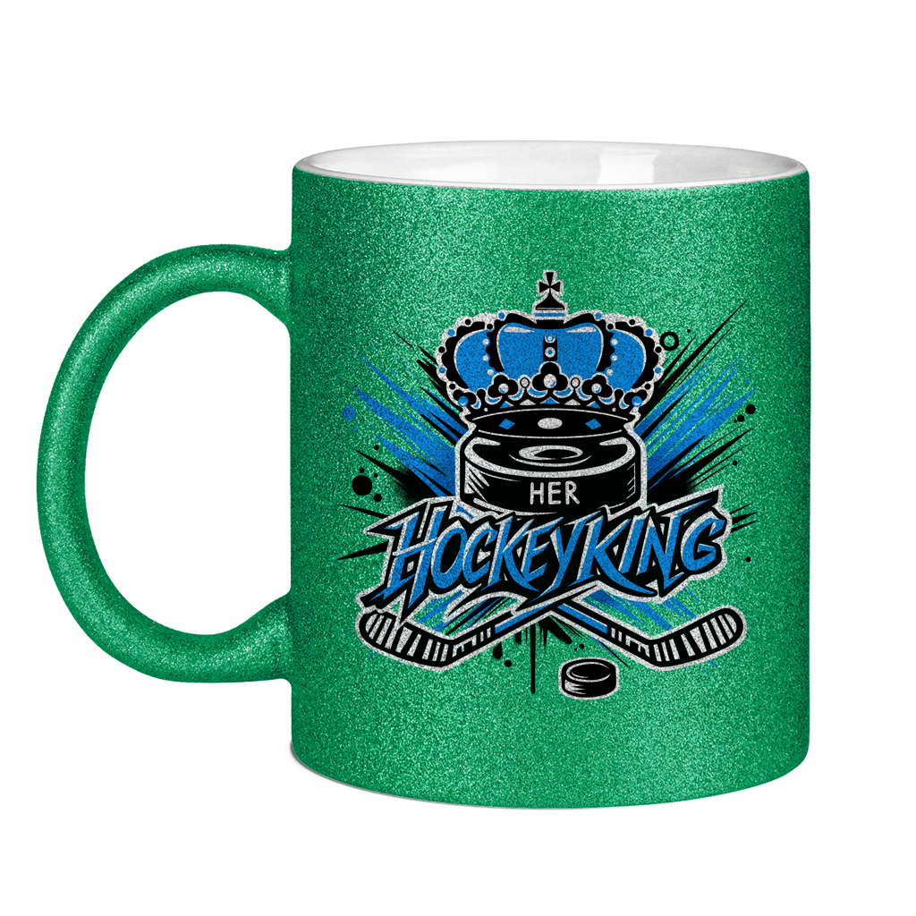 Glitzertasse HER HOCKEYKING