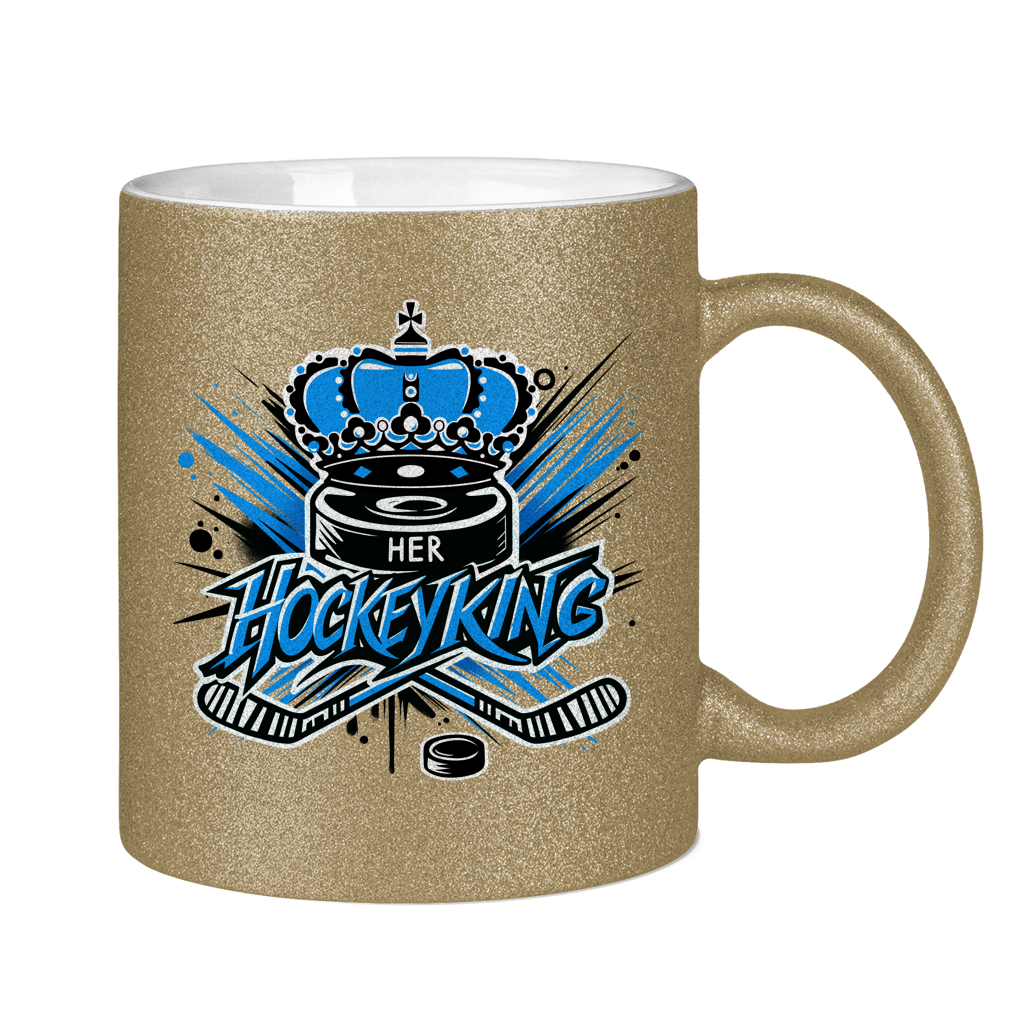Glitzertasse HER HOCKEYKING