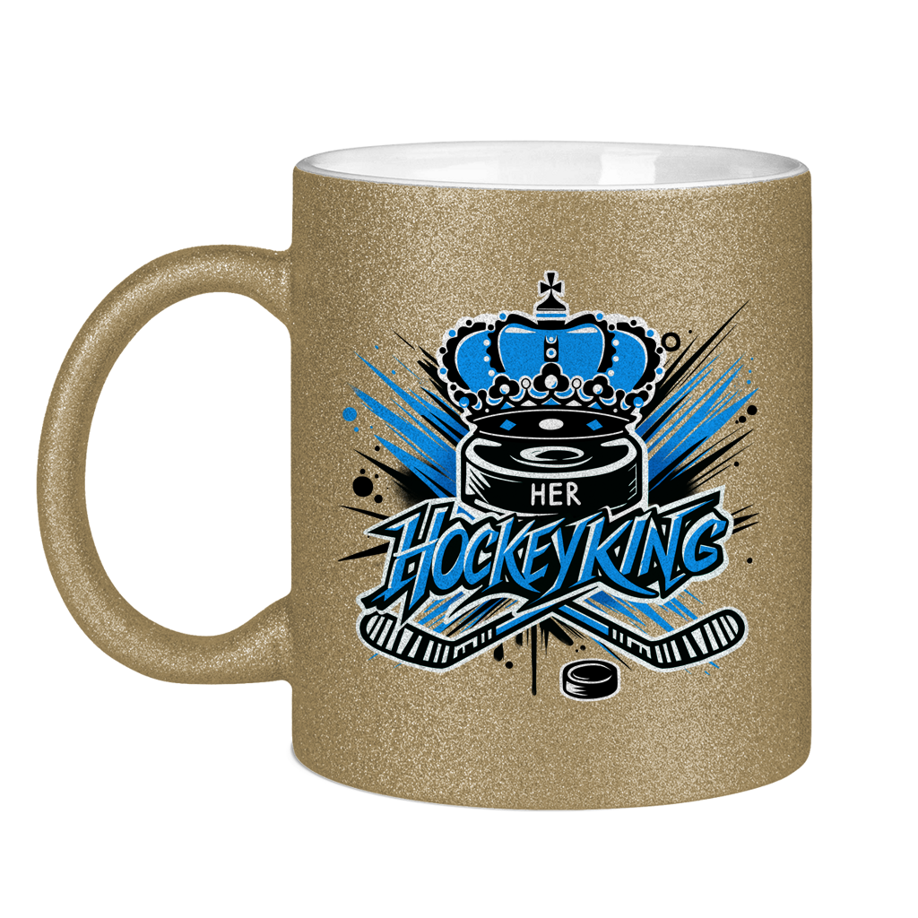 Glitzertasse HER HOCKEYKING