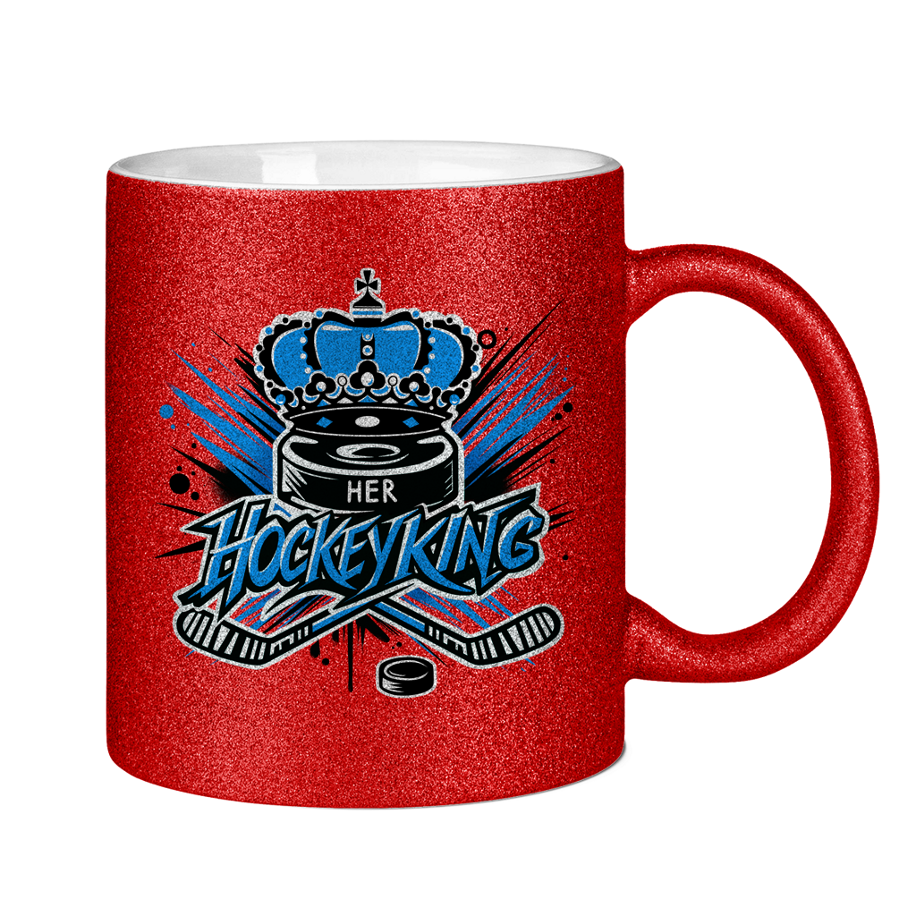Glitzertasse HER HOCKEYKING