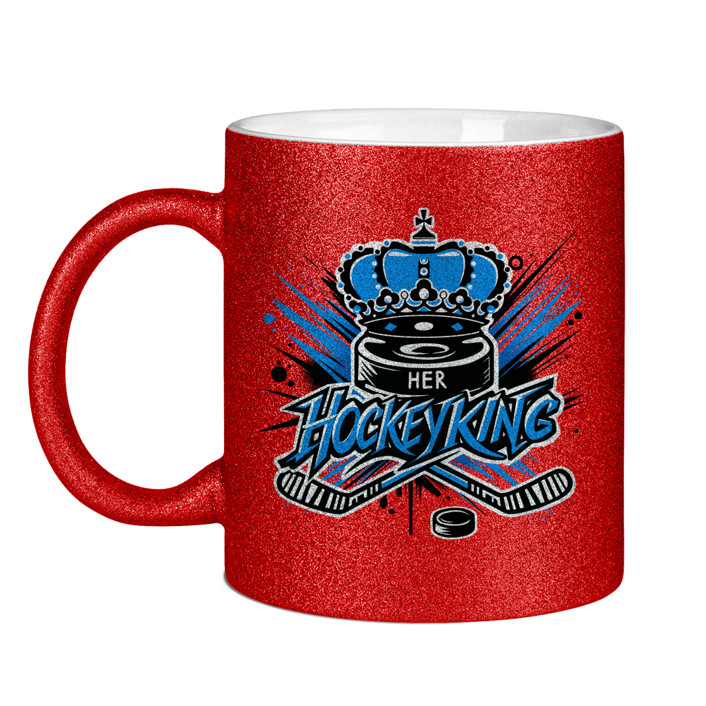 Glitzertasse HER HOCKEYKING