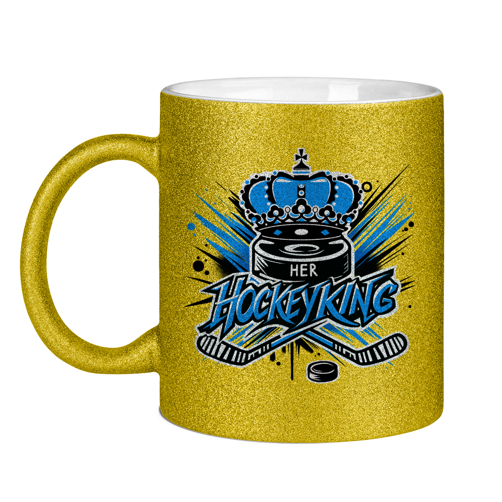 Glitzertasse HER HOCKEYKING
