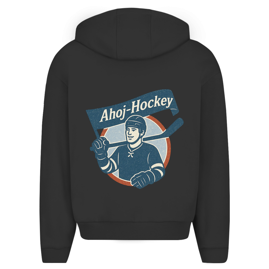 Oversize Zipper AHOJ-HOCKEY VINTAGE (front&back)