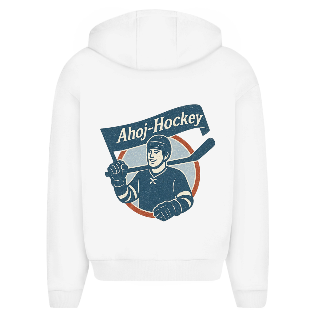 Oversize Zipper AHOJ-HOCKEY VINTAGE (front&back)