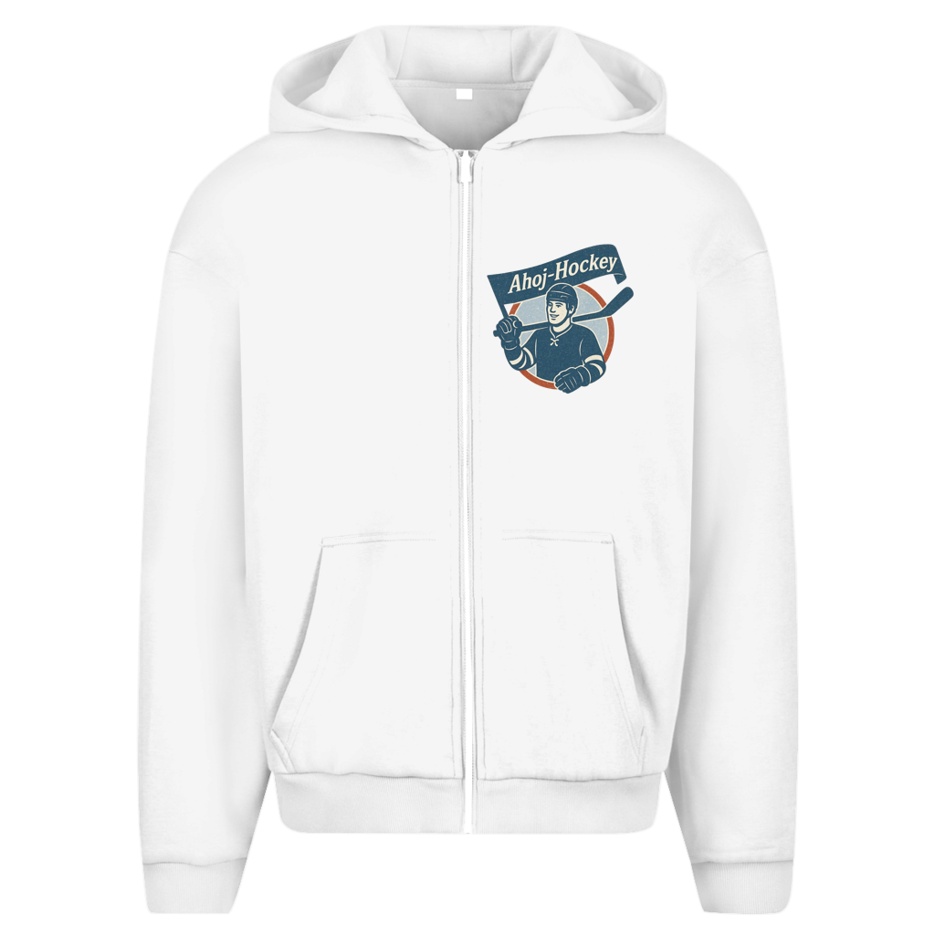 Oversize Zipper AHOJ-HOCKEY VINTAGE (front&back)