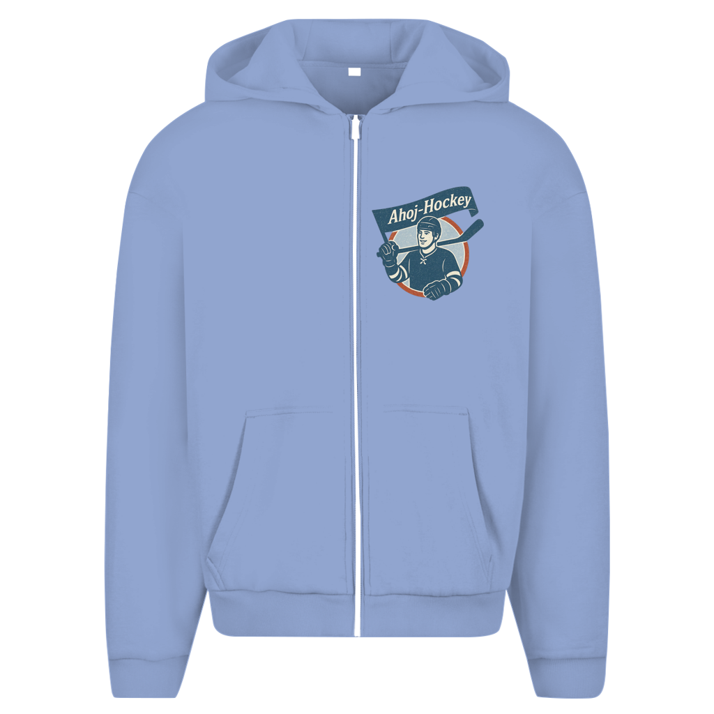 Oversize Zipper AHOJ-HOCKEY VINTAGE (front&back)