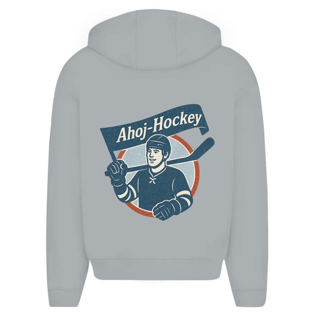 Oversize Zipper AHOJ-HOCKEY VINTAGE (front&back)