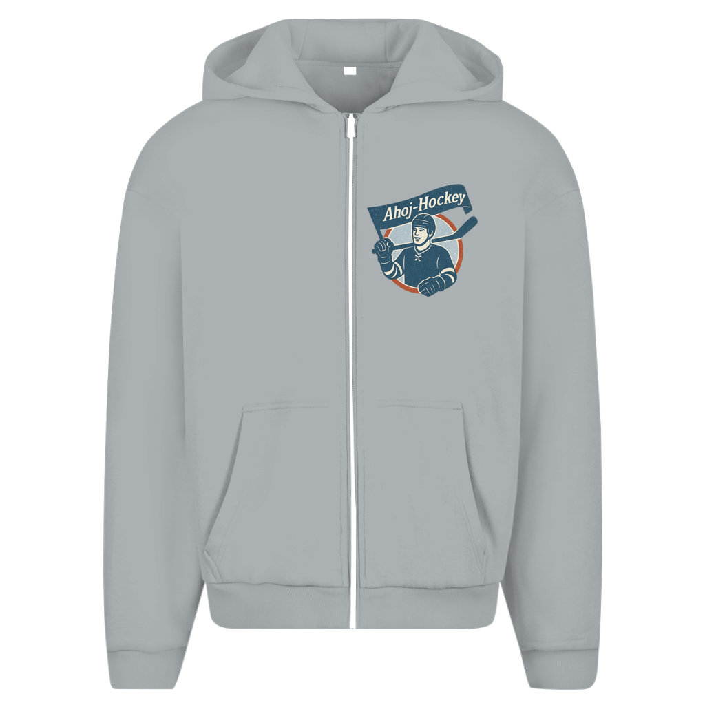 Oversize Zipper AHOJ-HOCKEY VINTAGE (front&back)
