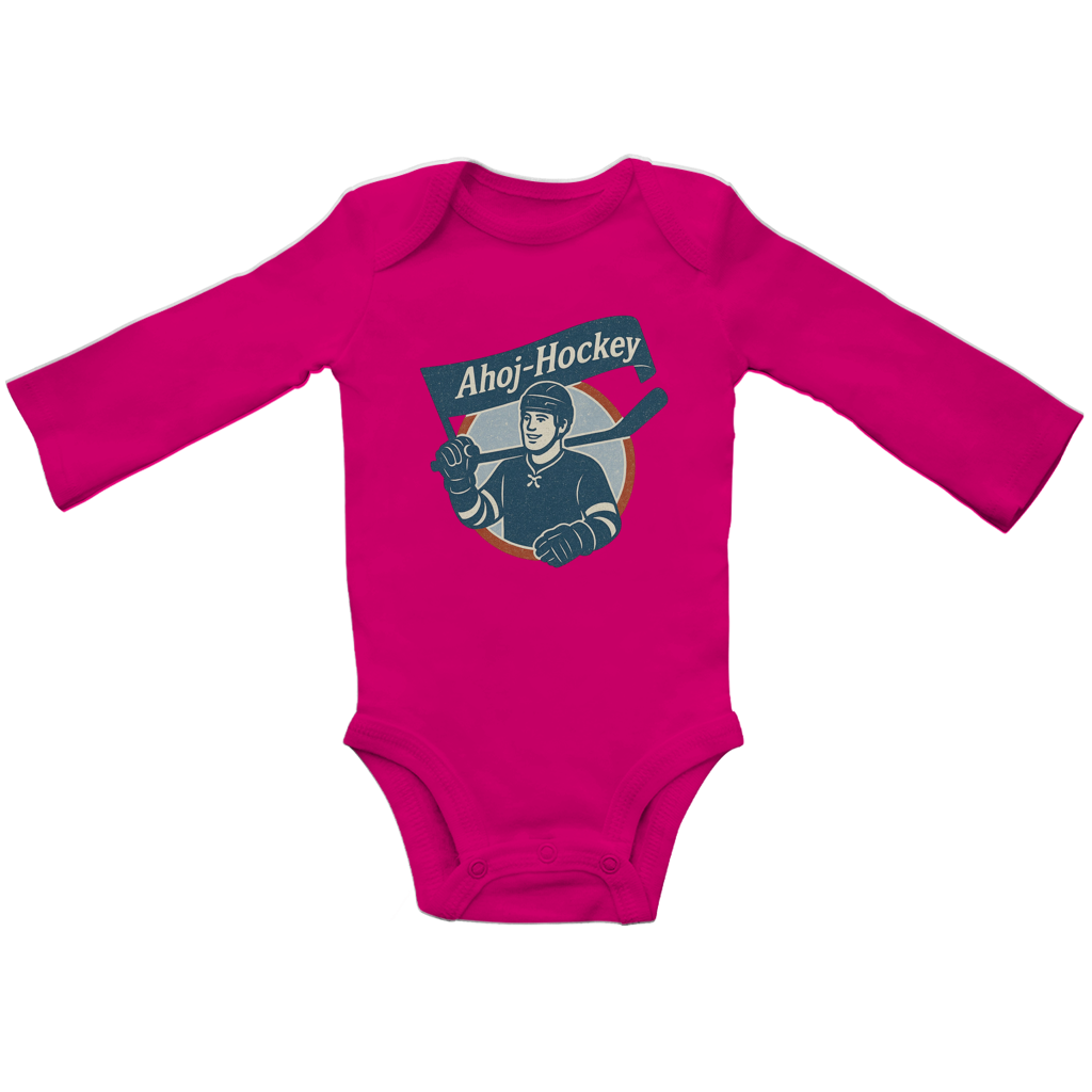 Babybody Langarm AHOJ-HOCKEY VINTAGE