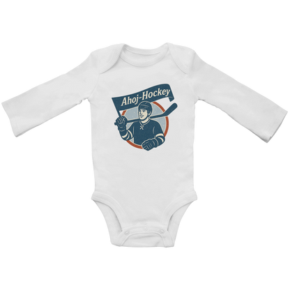 Babybody Langarm AHOJ-HOCKEY VINTAGE