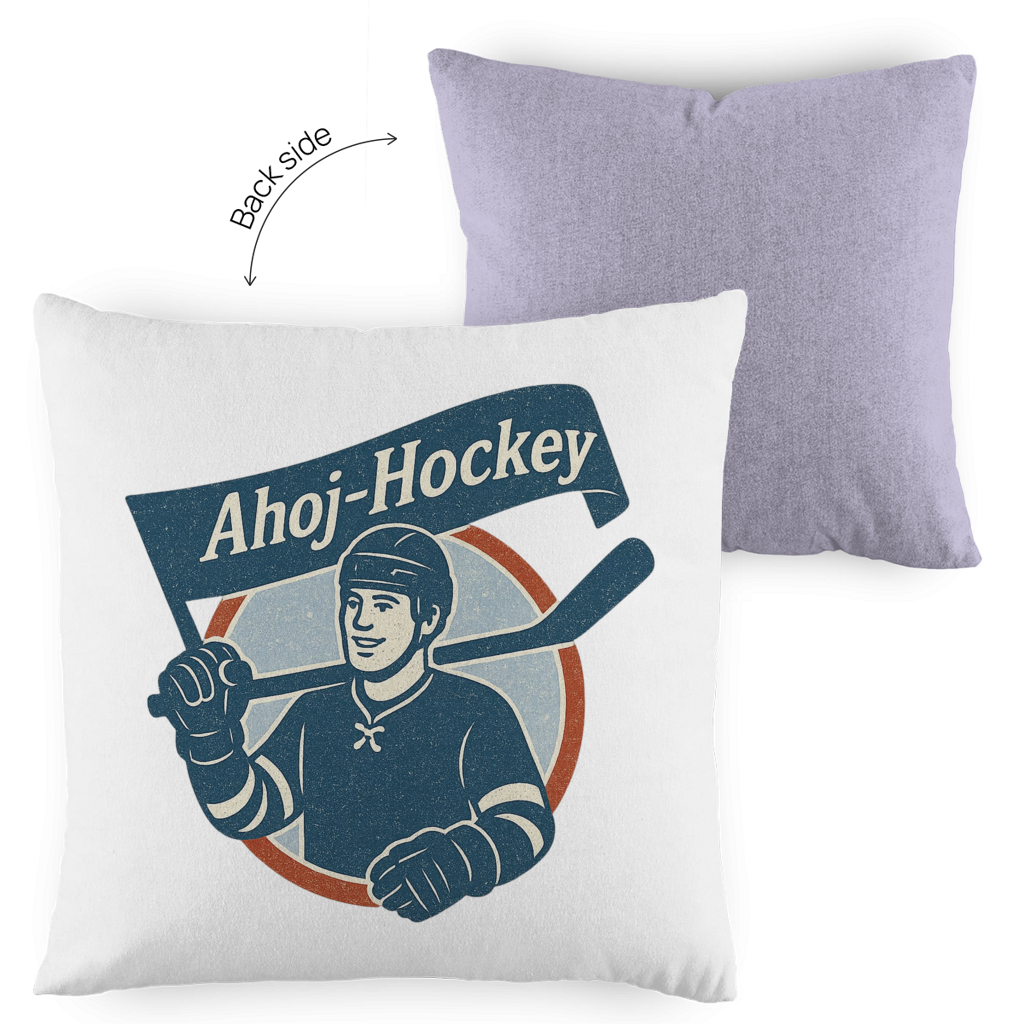 Kopfkissen zweifarbig AHOJ-HOCKEY VINTAGE