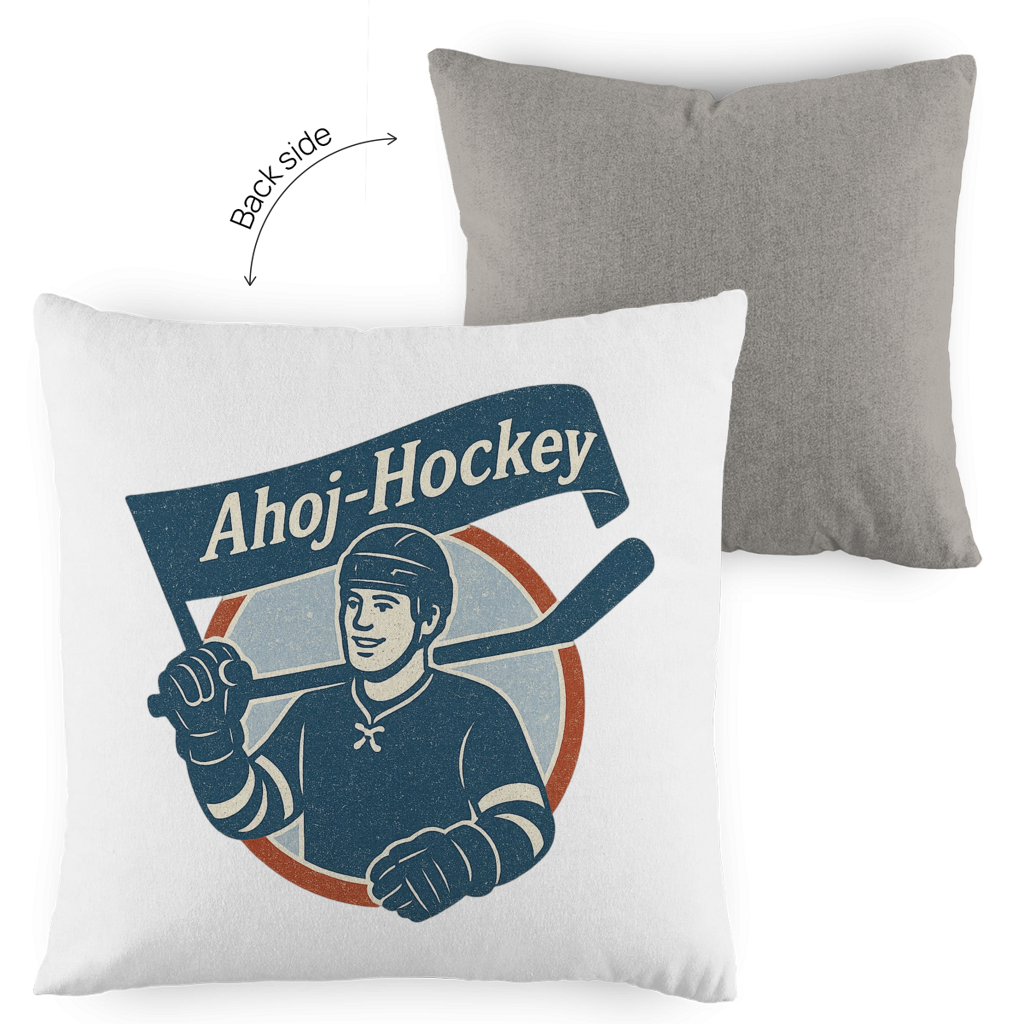 Kopfkissen zweifarbig AHOJ-HOCKEY VINTAGE