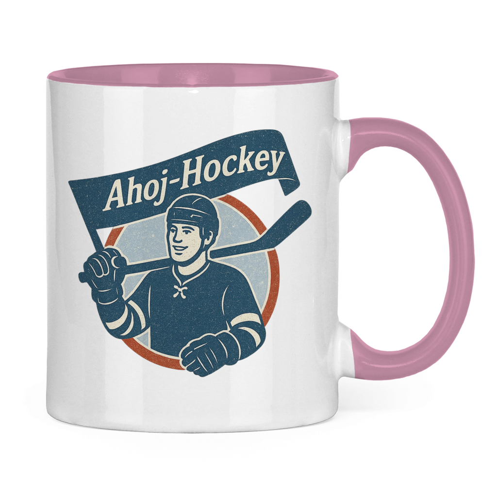 Tasse zweifarbig AHOJ-HOCKEY VINTAGE
