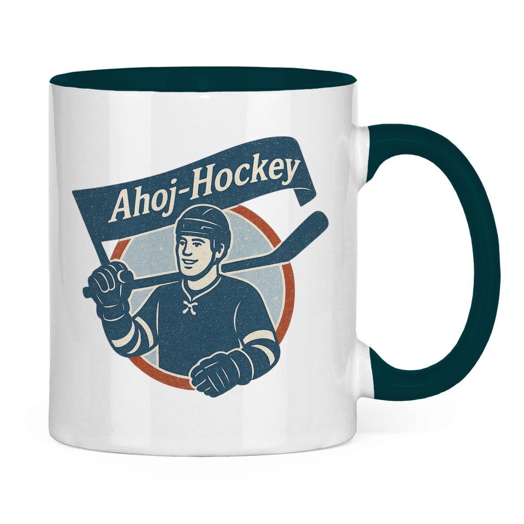 Tasse zweifarbig AHOJ-HOCKEY VINTAGE