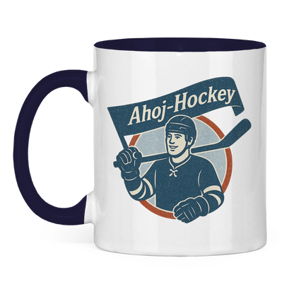 Tasse zweifarbig AHOJ-HOCKEY VINTAGE