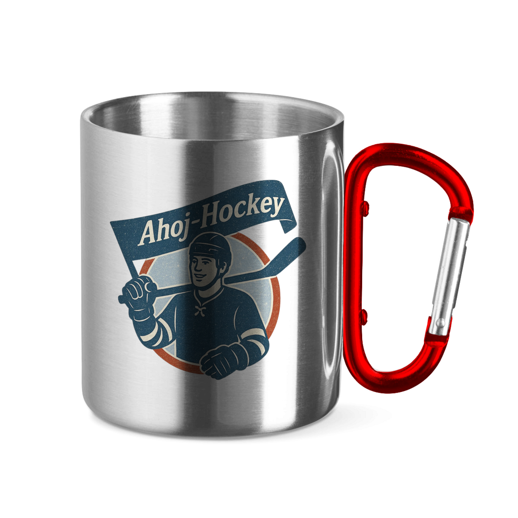 Edelstahltasse AHOJ-HOCKEY VINTAGE