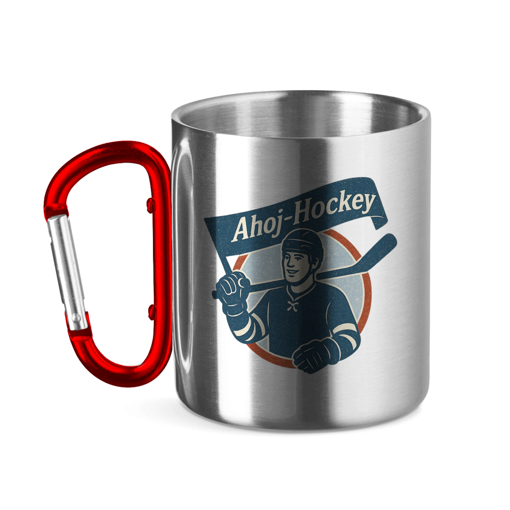 Edelstahltasse AHOJ-HOCKEY VINTAGE