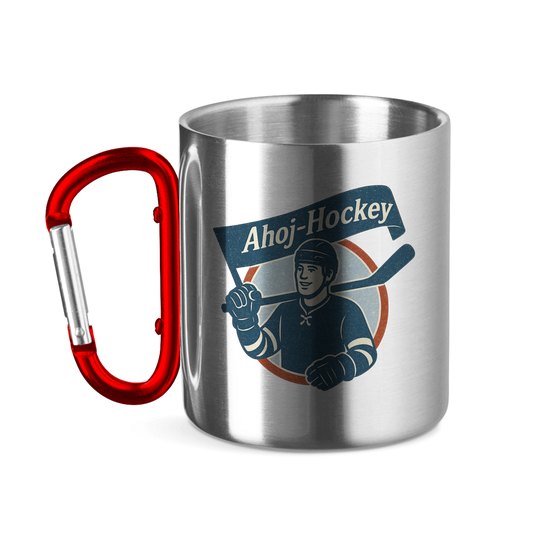Edelstahltasse AHOJ-HOCKEY VINTAGE