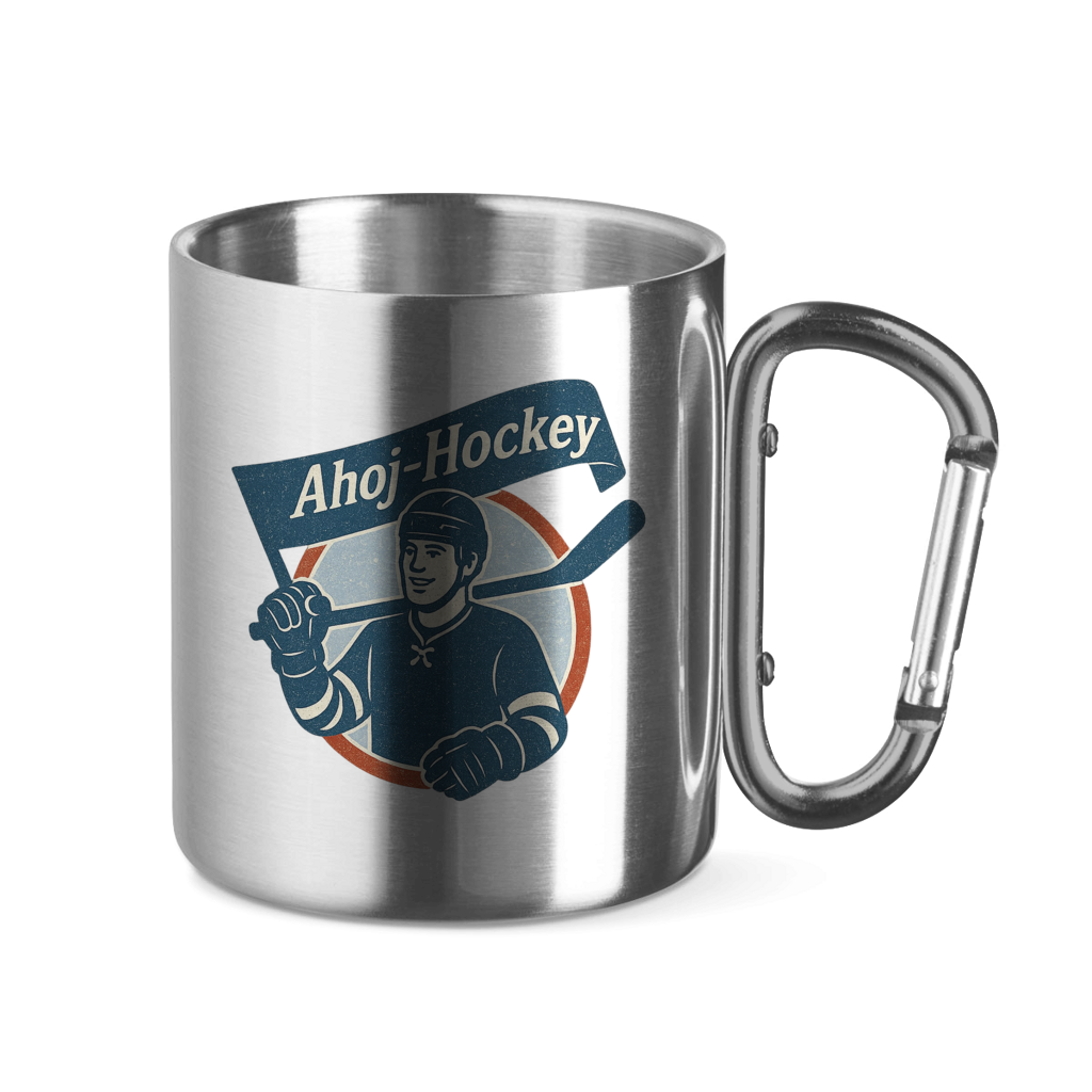 Edelstahltasse AHOJ-HOCKEY VINTAGE