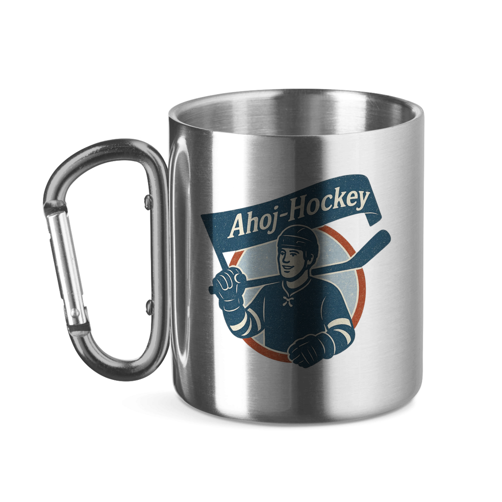 Edelstahltasse AHOJ-HOCKEY VINTAGE