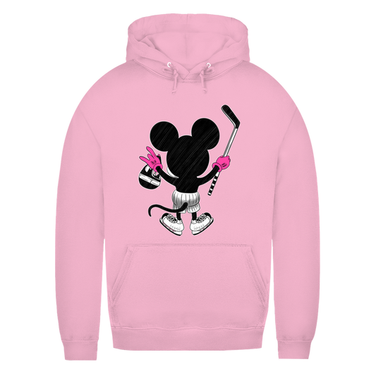 Ladies Hoodie HOCKEYMOUSE PINK