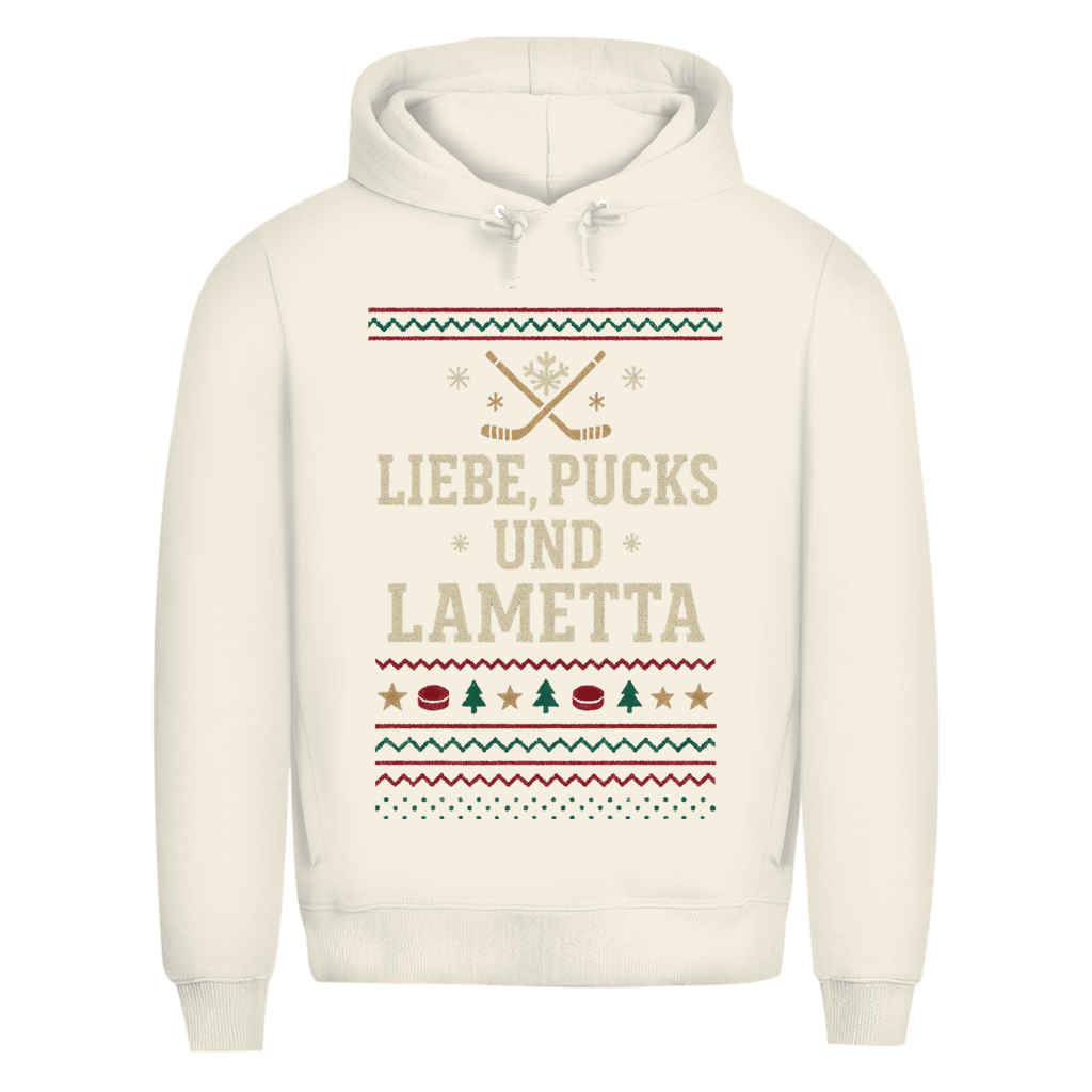 Premium Hoodie UGLY CHRISTMAS LIEBE, PUCKS UND LAMETTA