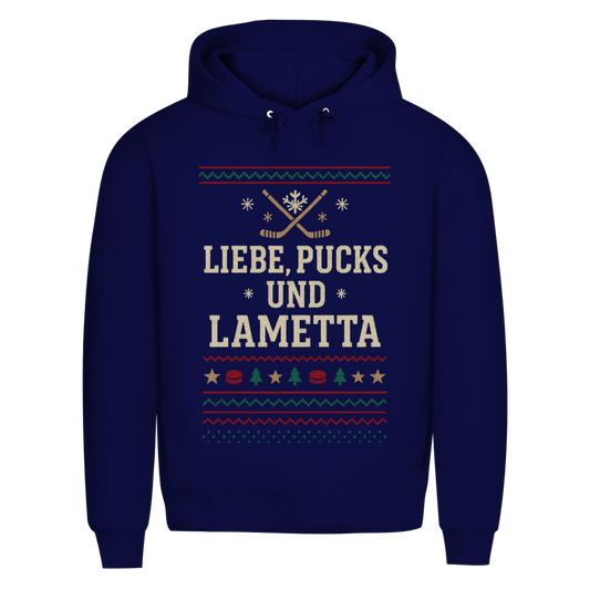 Premium Hoodie UGLY CHRISTMAS LIEBE, PUCKS UND LAMETTA