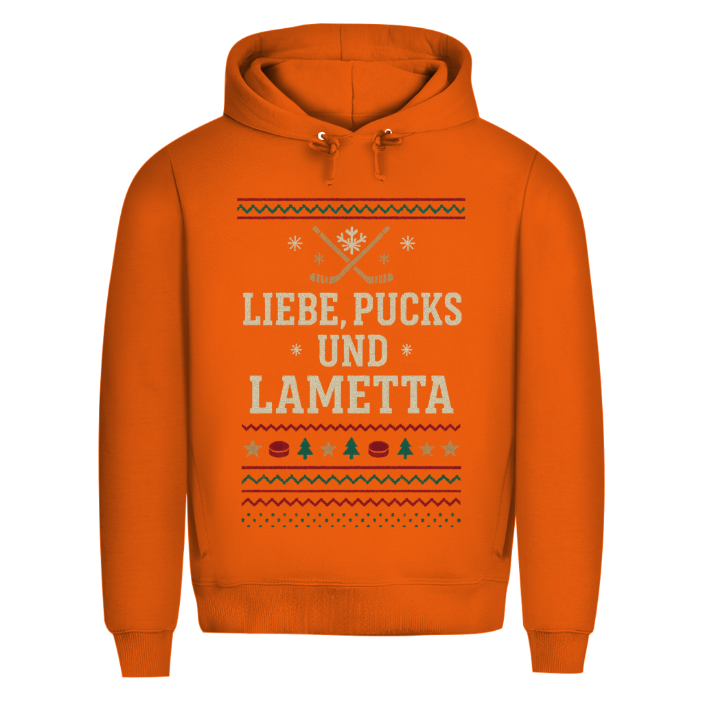 Premium Hoodie UGLY CHRISTMAS LIEBE, PUCKS UND LAMETTA