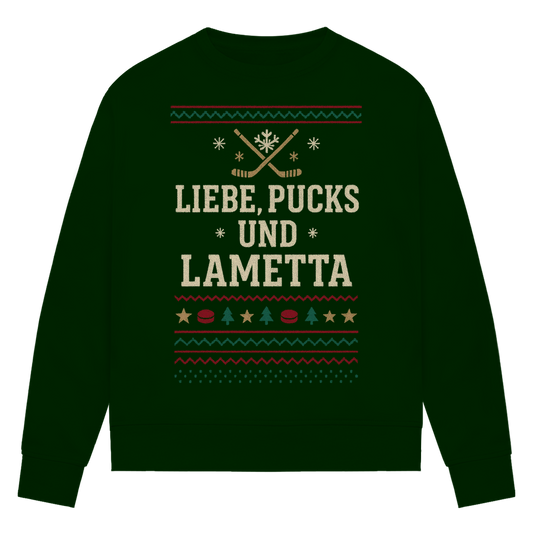 Ladies Sweatshirt UGLY CHRISTMAS LIEBE, PUCKS UND LAMETTA