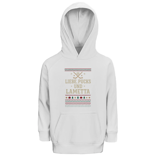Kids Hoodie UGLY CHRISTMAS LIEBE, PUCKS UND LAMETTA