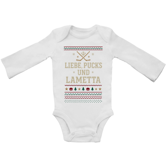 Babybody Langarm UGLY CHRISTMAS LIEBE, PUCKS UND LAMETTA