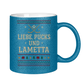 Glitzertasse UGLY CHRISTMAS LIEBE, PUCKS UND LAMETTA