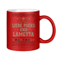 Glitzertasse UGLY CHRISTMAS LIEBE, PUCKS UND LAMETTA