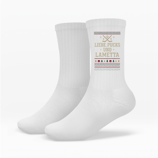 Socken UGLY CHRISTMAS LIEBE, PUCKS UND LAMETTA