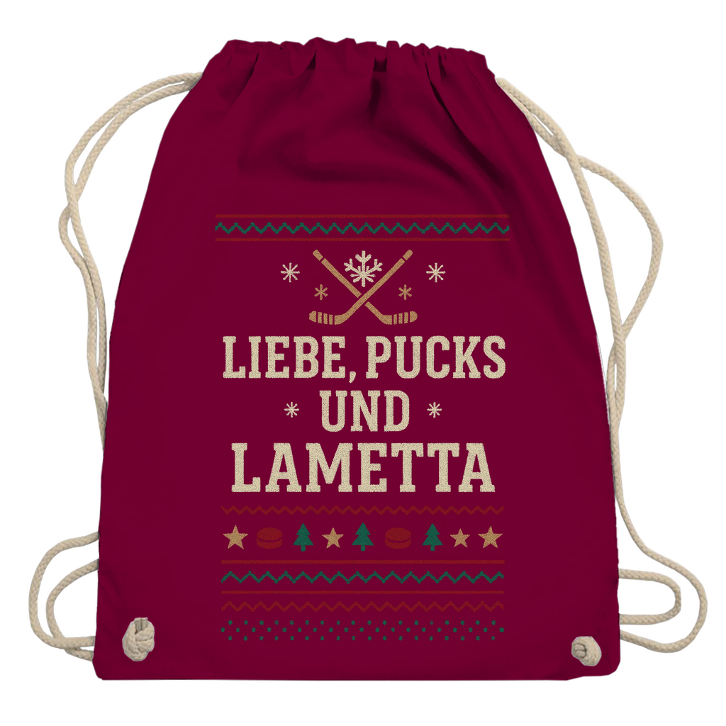 Turnbeutel UGLY CHRISTMAS LIEBE, PUCKS UND LAMETTA