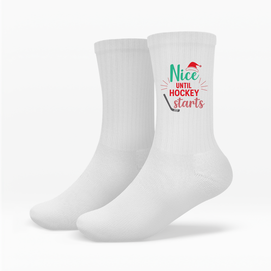 Socken NICE UNTIL HOCKEY STARTS