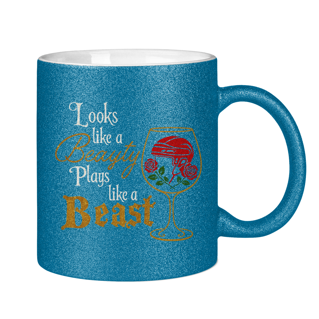 Glitzertasse BEAUTY BEAST