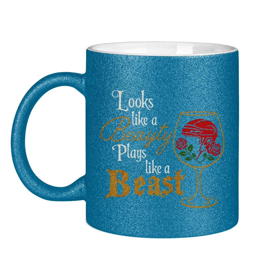 Glitzertasse BEAUTY BEAST