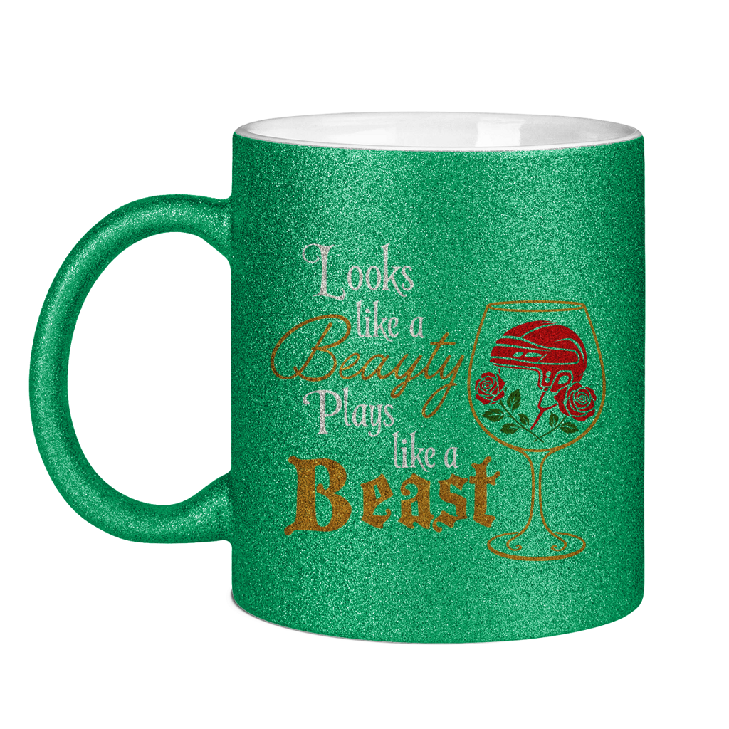 Glitzertasse BEAUTY BEAST
